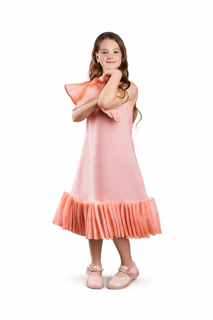 Sleeveless A-Line Dress with Pleated Hem – LUNA