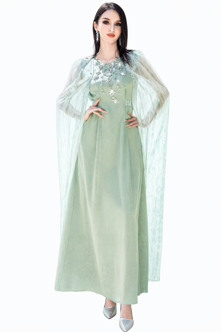 minimal sculpted evening dress with refined drape – CALYX