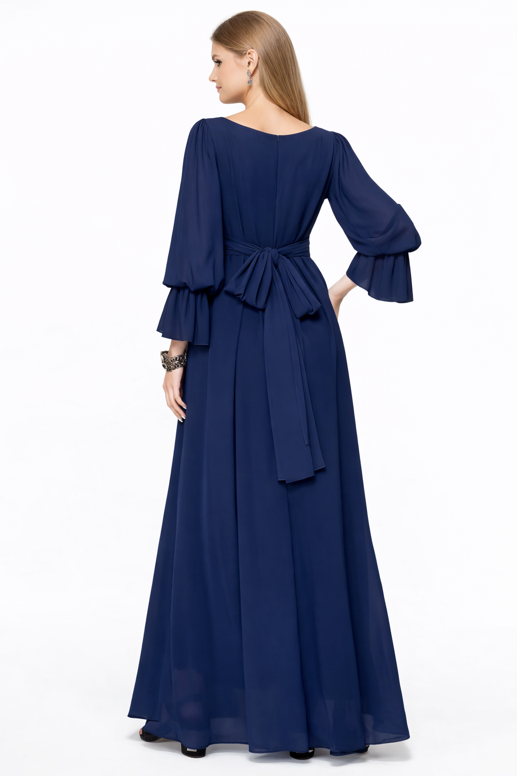 Relaxed Fit Long Sleeve Maxi Dress with Soft Flow – LUMINA