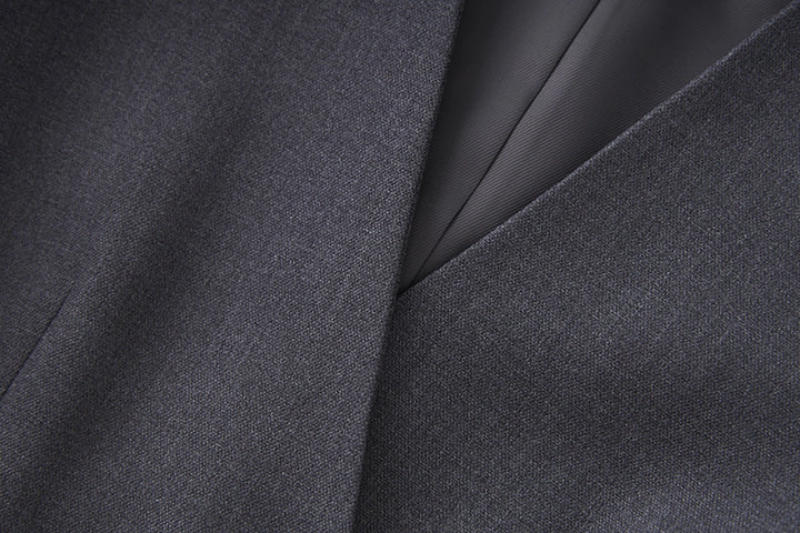 Wrap-front tailored blazer and wide-leg trousers set – GRAPHITE