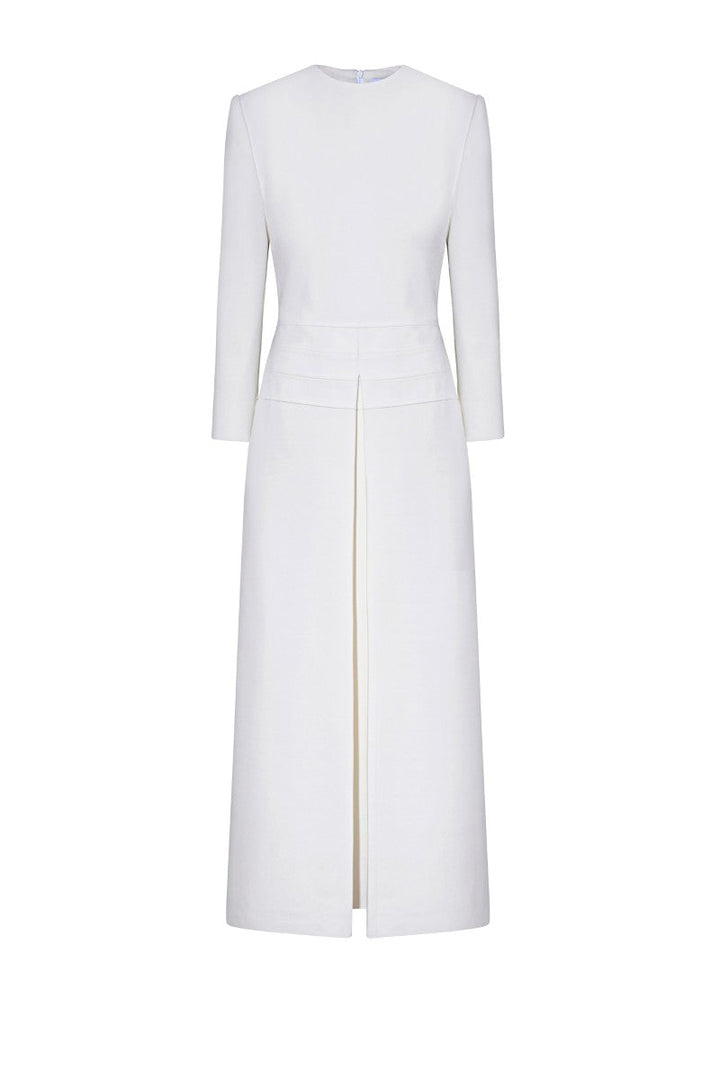 فستان ميدي منظم بأكتاف مصممة خصيصًا – بوري