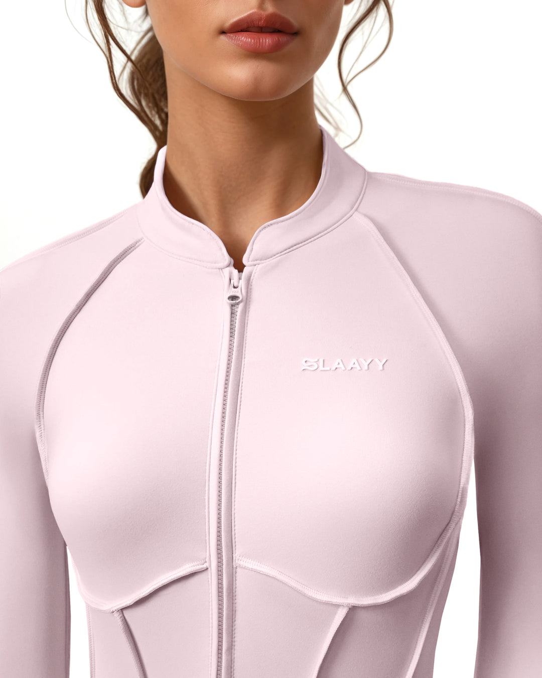 long-sleeve zip-front jumpsuit – NOIES