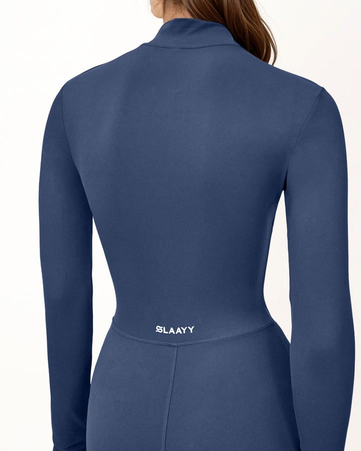 long-sleeve zip-front jumpsuit – RONES