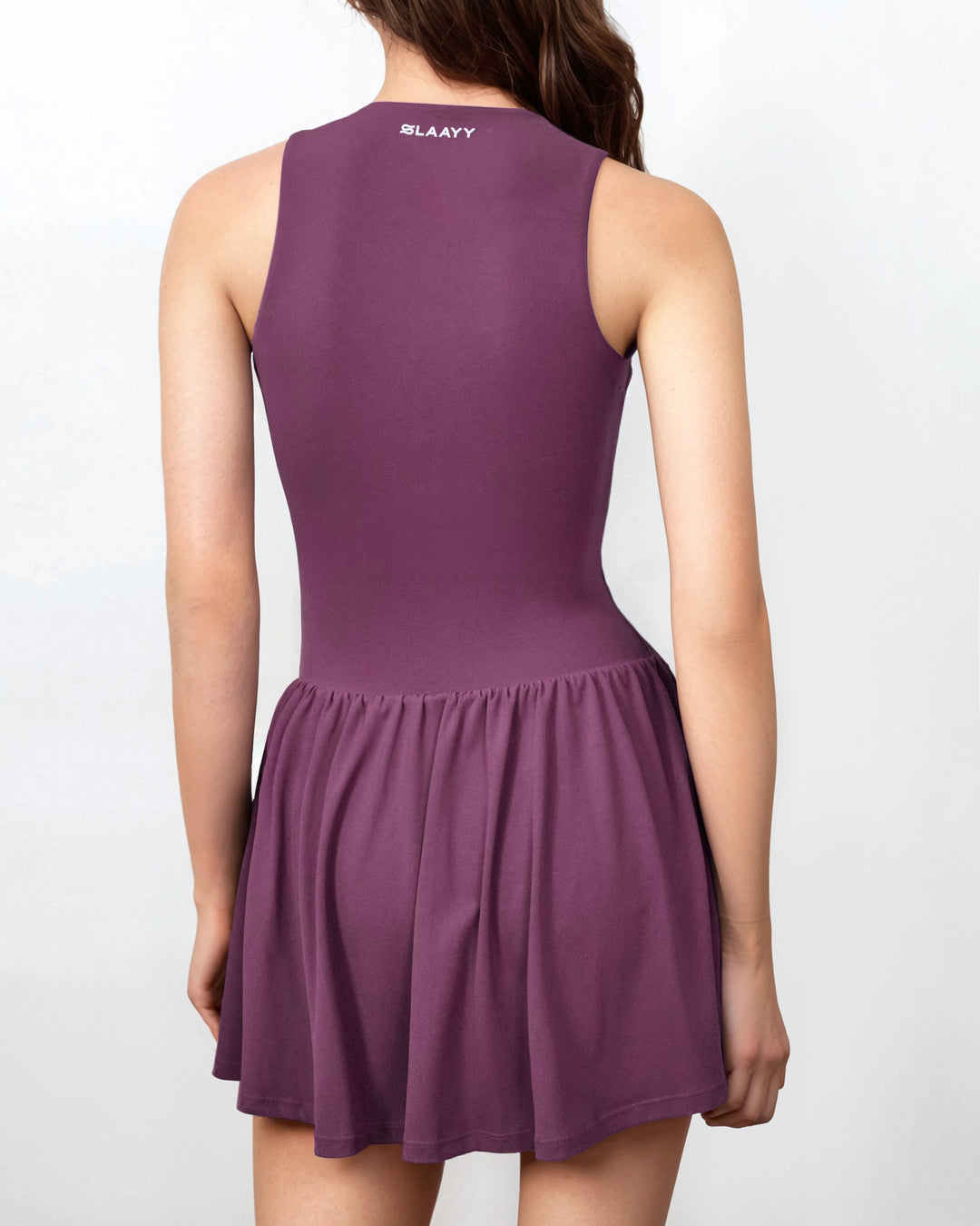 sleeveless zip-front mini dress – PLUMIS