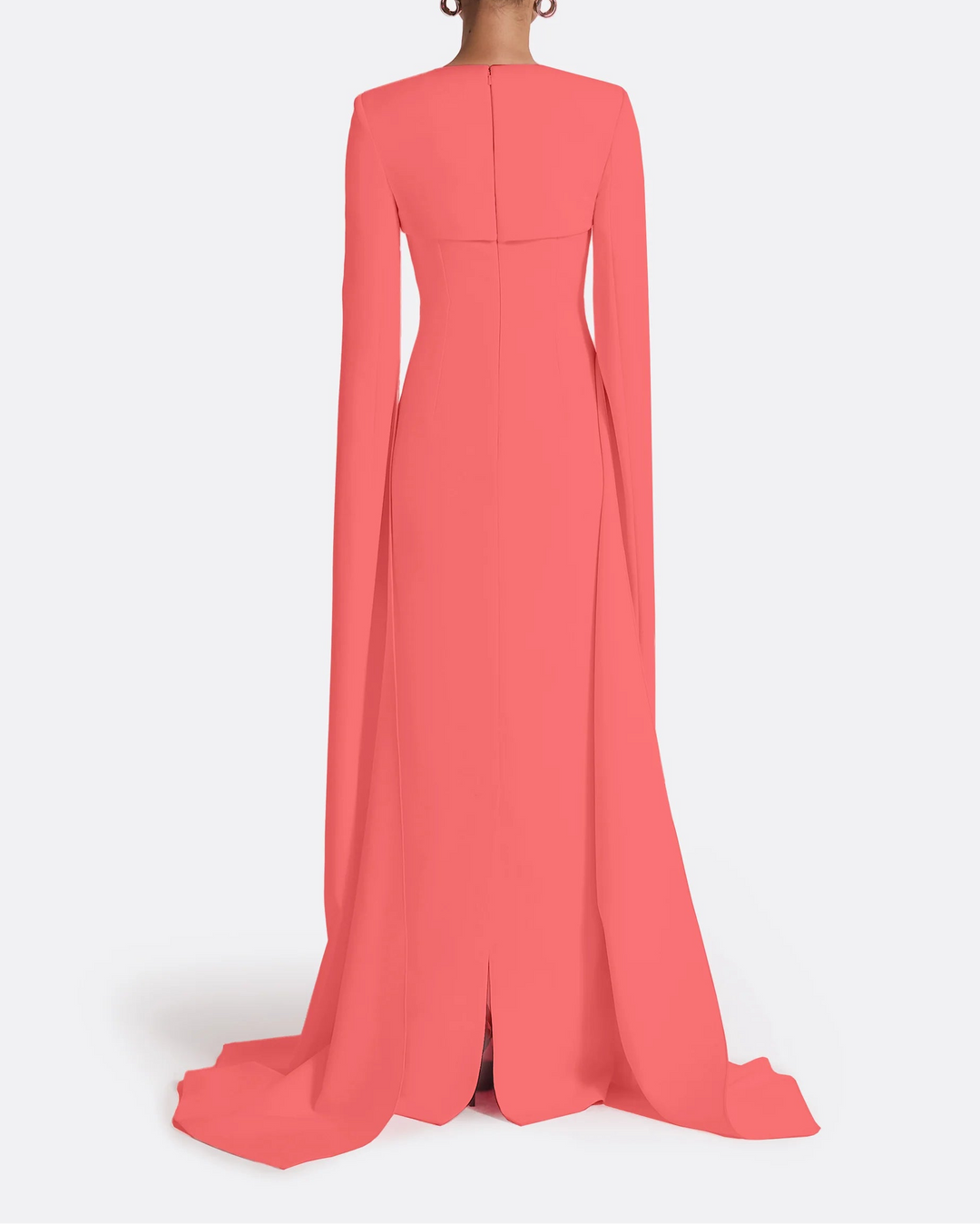 فستان بأكمام كاب وفتحة رقبة على شكل ثقب المفتاح – كوراليا