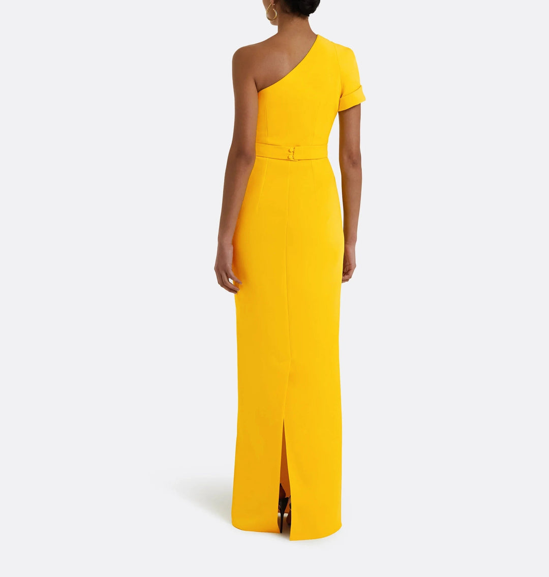 فستان عمودي بكتف واحد وأكمام منحوتة – سولارا