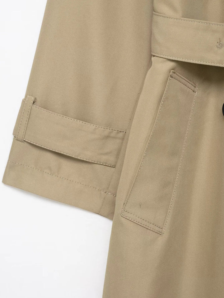 معطف ترنش مزدوج الصدر مزود بحزام – أورورا