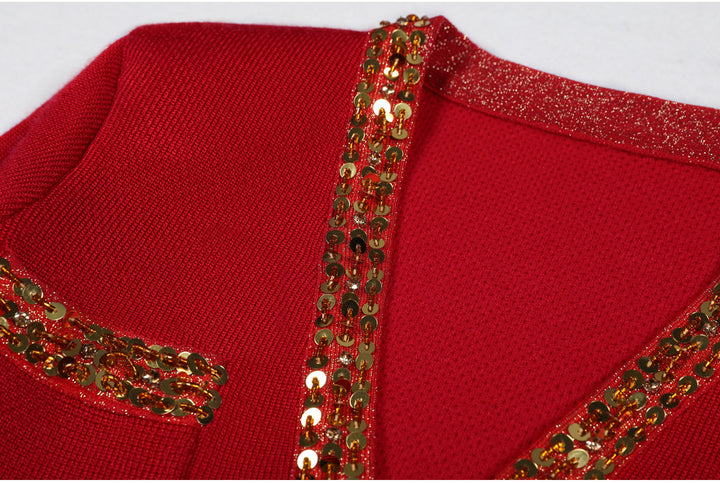 Geplooide top met uitlopende mouwen en maxi-rok set met tailleband – Rosiny 