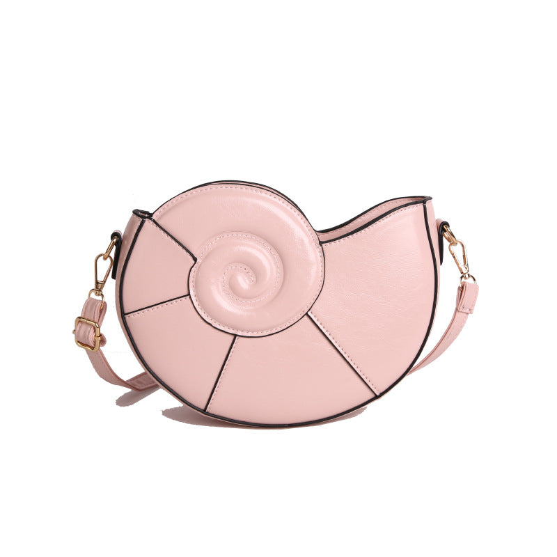 spiral shell crossbody bag with curved design – NAUTILA