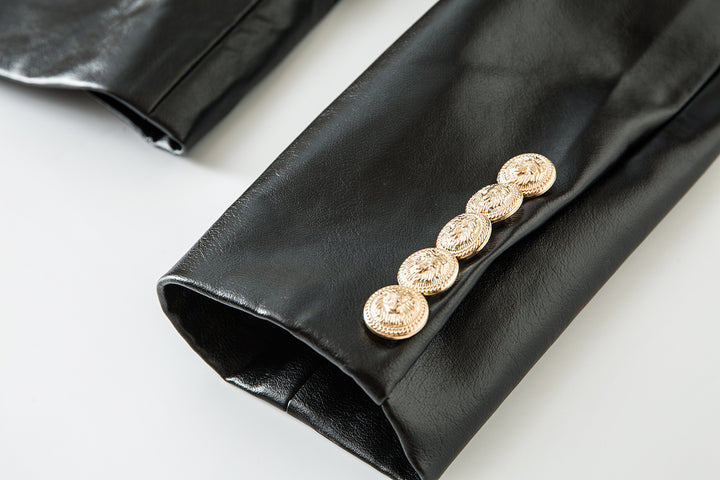 metallic double-breasted blazer – LUNARA