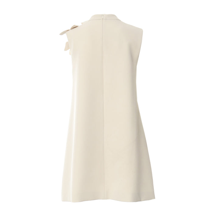 Sleeveless A-Line Dress with 3D Floral Appliqué – IVY