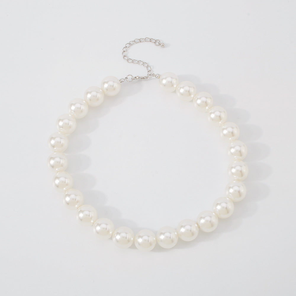 multi-strand faux pearl choker necklace - AURELIABA
