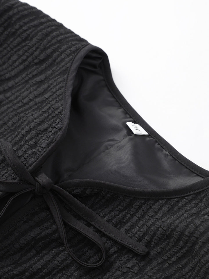 quilted jacket with feather-trimmed sleeves – BOGTAR