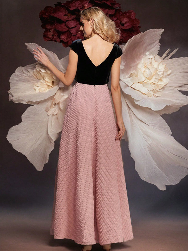 Geplooide top met uitlopende mouwen en maxi-rok set met tailleband – Rosiny 