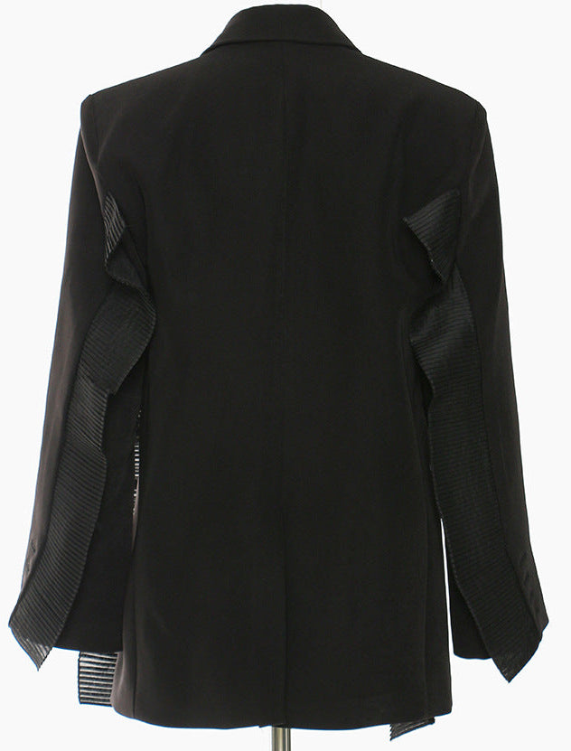 Ruffled patchwork blazer – SARAH