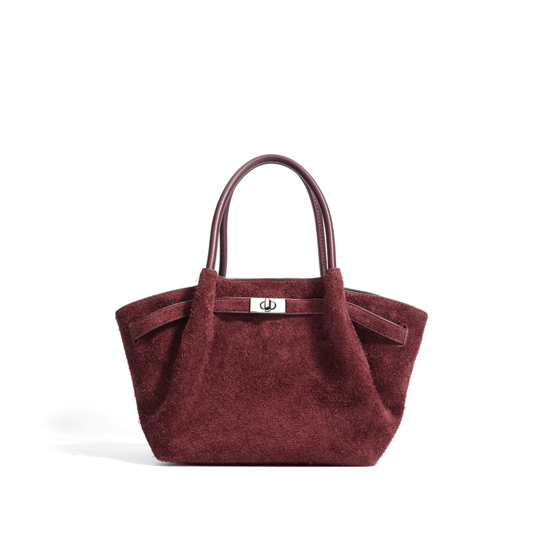 geweven rieten draagtas met dubbele leren handvatten – LÉONIE 