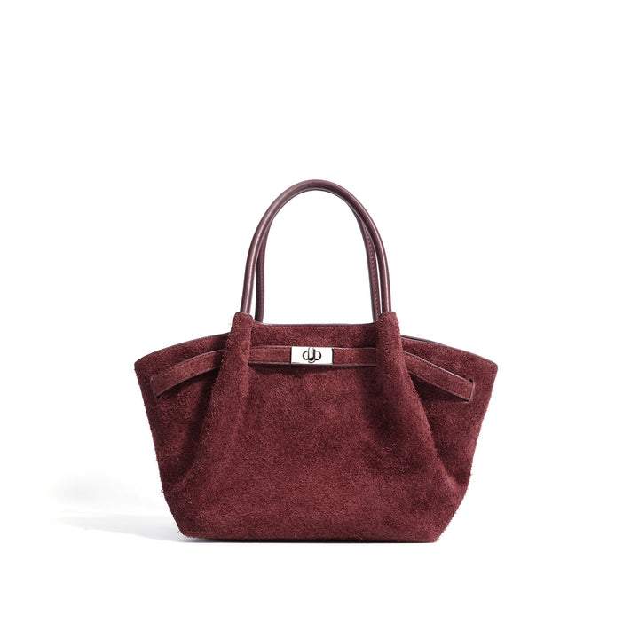 geweven rieten draagtas met dubbele leren handvatten – LÉONIE 