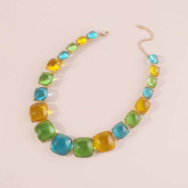 veelkleurige ketting met emaille zee bedels - CORALIA 