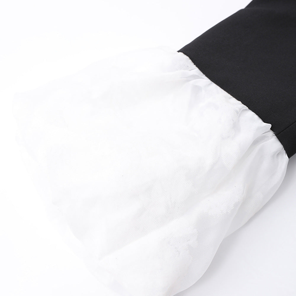 Blazer mini dress with contrast puff sleeves – NOVAQR