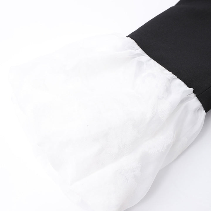 Blazer mini dress with contrast puff sleeves – NOVAQR