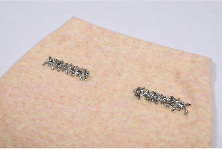 褶皱喇叭袖上衣和高腰裙套装，配腰带 – Rosiny 