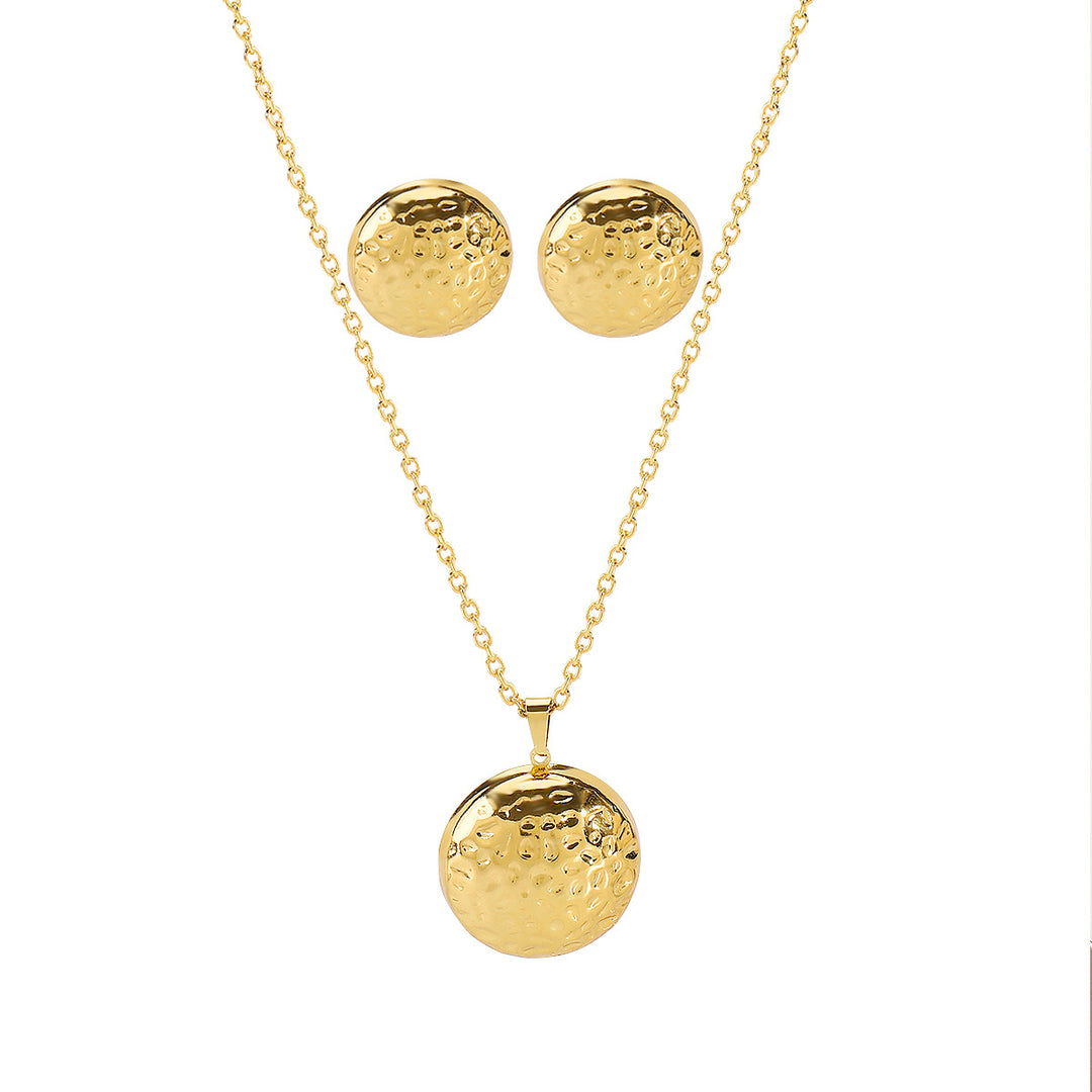 gold-plated geometric pendant jewelry sets in assorted designs – MIRA