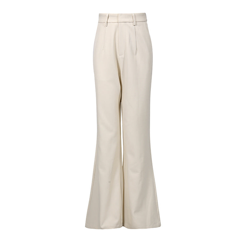 tailored ivory blazer set with gold statement buttons – AURELIE