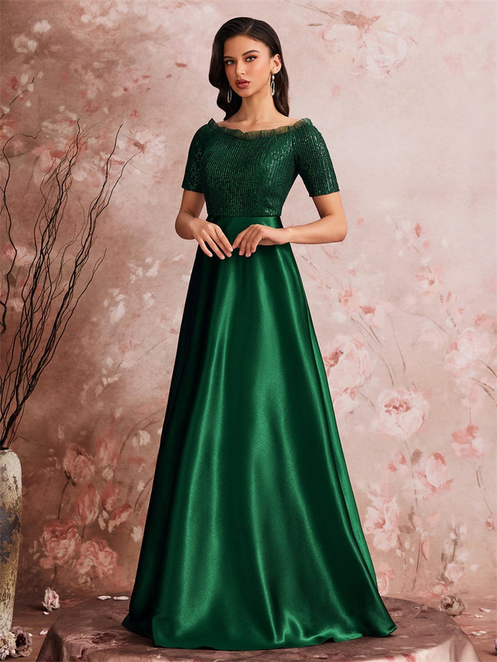 Haut à manches évasées plissées et ensemble jupe longue avec ceinture à la taille – Rosiny 