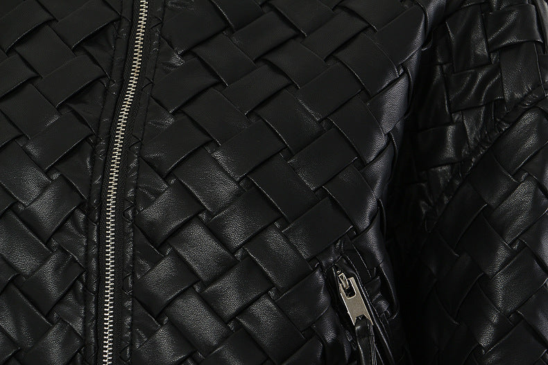 quilted leather bomber jacket and mini skirt set – RAVENIZ