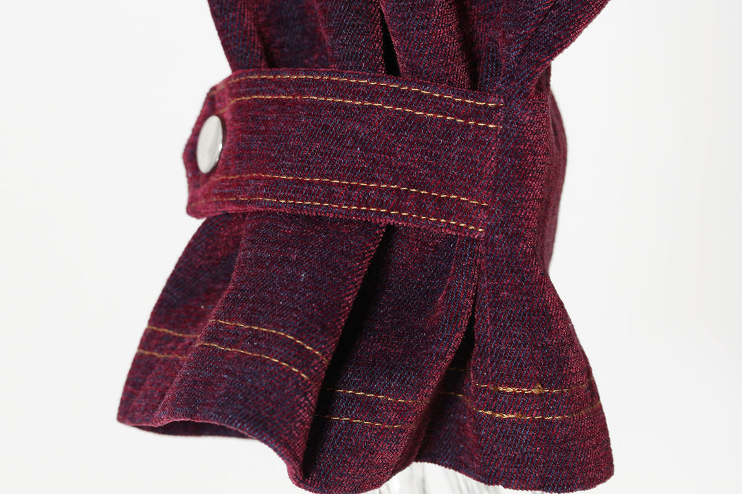 cropped hooded denim jacket with zipper details – NOVA