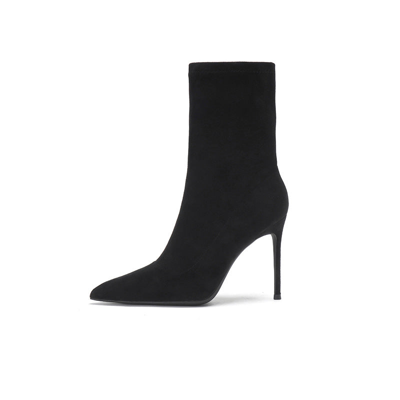 pointed-toe ankle boots with stiletto heel – ARIANZWY