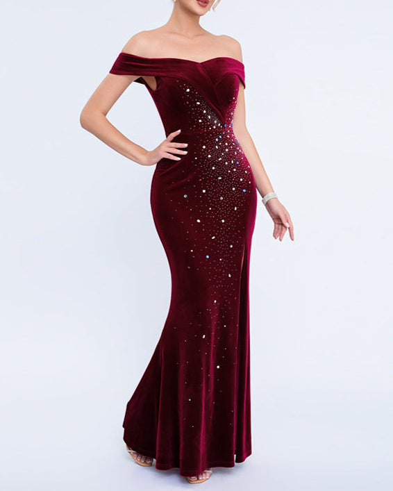 Geplooide top met uitlopende mouwen en maxi-rok set met tailleband – Rosiny 