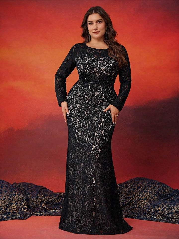 Geplooide top met uitlopende mouwen en maxi-rok set met tailleband – Rosiny 