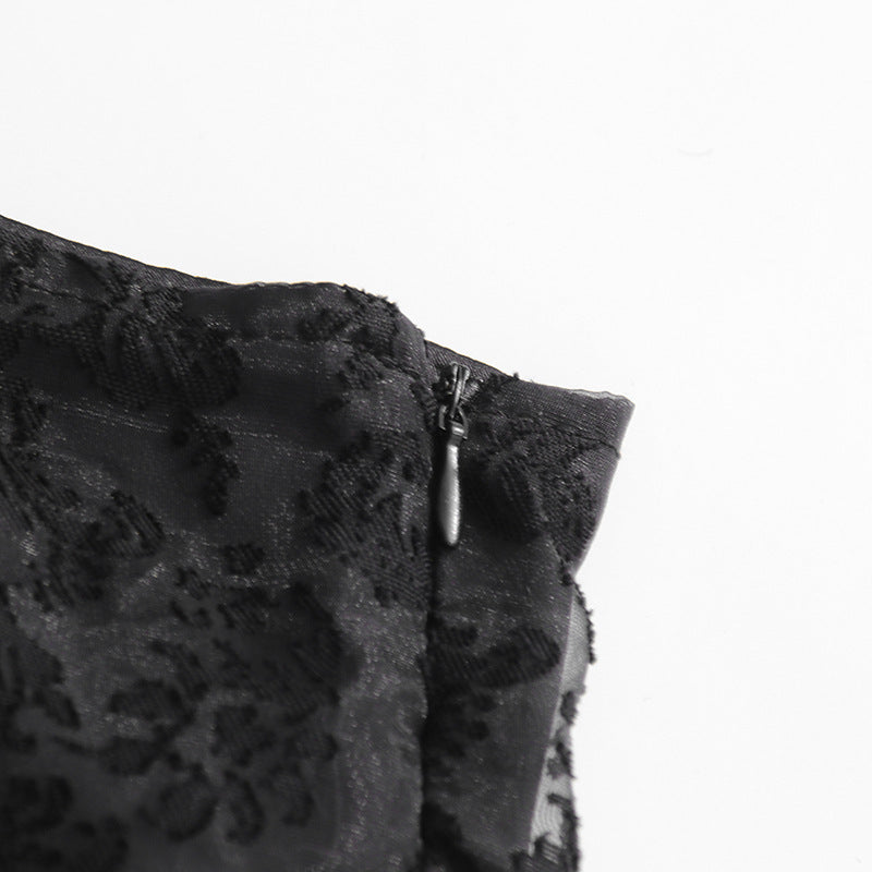 كورسيه دانتيل وتنورة غير متساوية الأطراف مع ربطة شريطية - سيرافينا