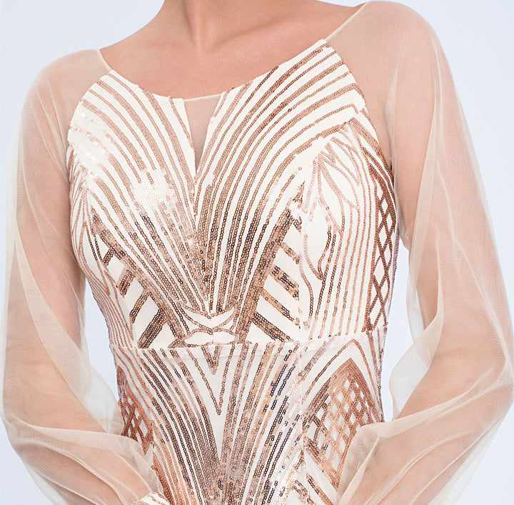 Geplooide top met uitlopende mouwen en maxi-rok set met tailleband – Rosiny 