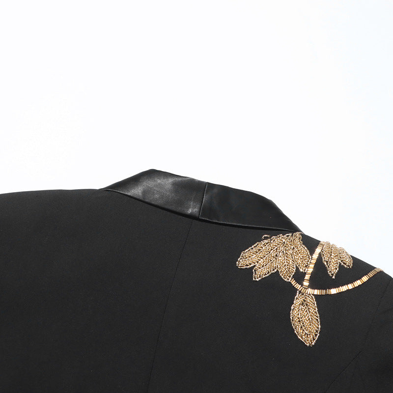 Geplooide top met uitlopende mouwen en maxi-rok set met tailleband – Rosiny 