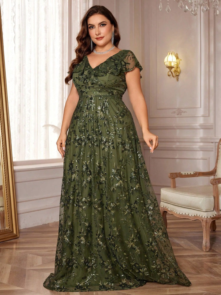 Geplooide top met uitlopende mouwen en maxi-rok set met tailleband – Rosiny 