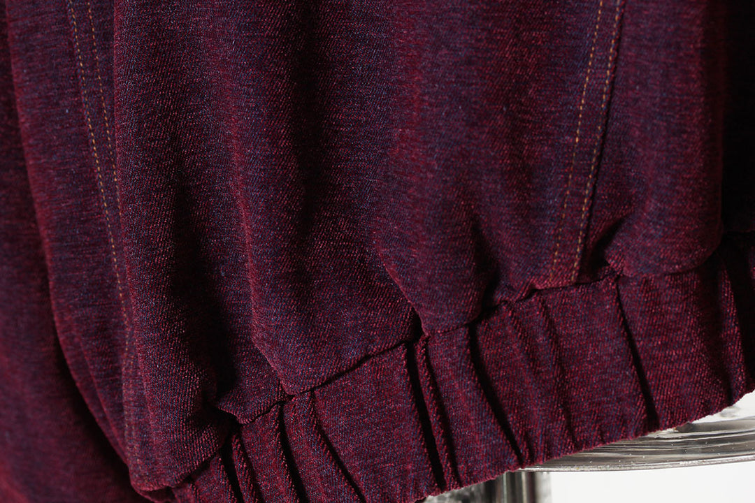 cropped hooded denim jacket with zipper details – NOVA