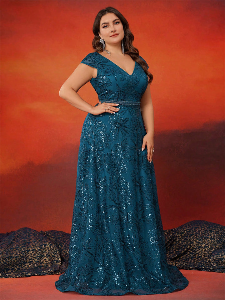 Geplooide top met uitlopende mouwen en maxi-rok set met tailleband – Rosiny 