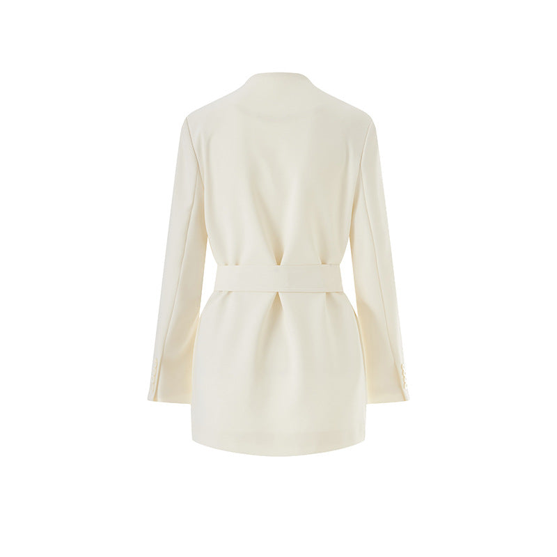 Wrap-style tailored blazer with waist tie – SILHOUETTE