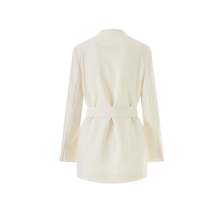 Wrap-style tailored blazer with waist tie – SILHOUETTE