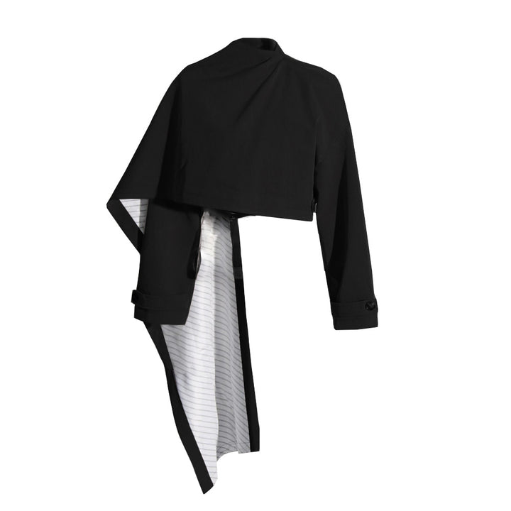 سترة قصيرة غير متماثلة مع طبقة خارجية منسدلة – ريا