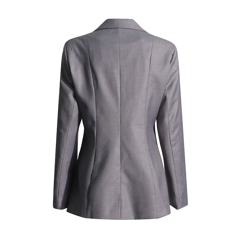 structured blazer with corset tie-front detail – SIENNA