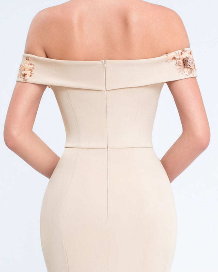 Geplooide top met uitlopende mouwen en maxi-rok set met tailleband – Rosiny 