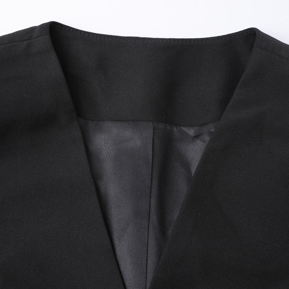 Blazer mini dress with contrast puff sleeves – NOVAQR