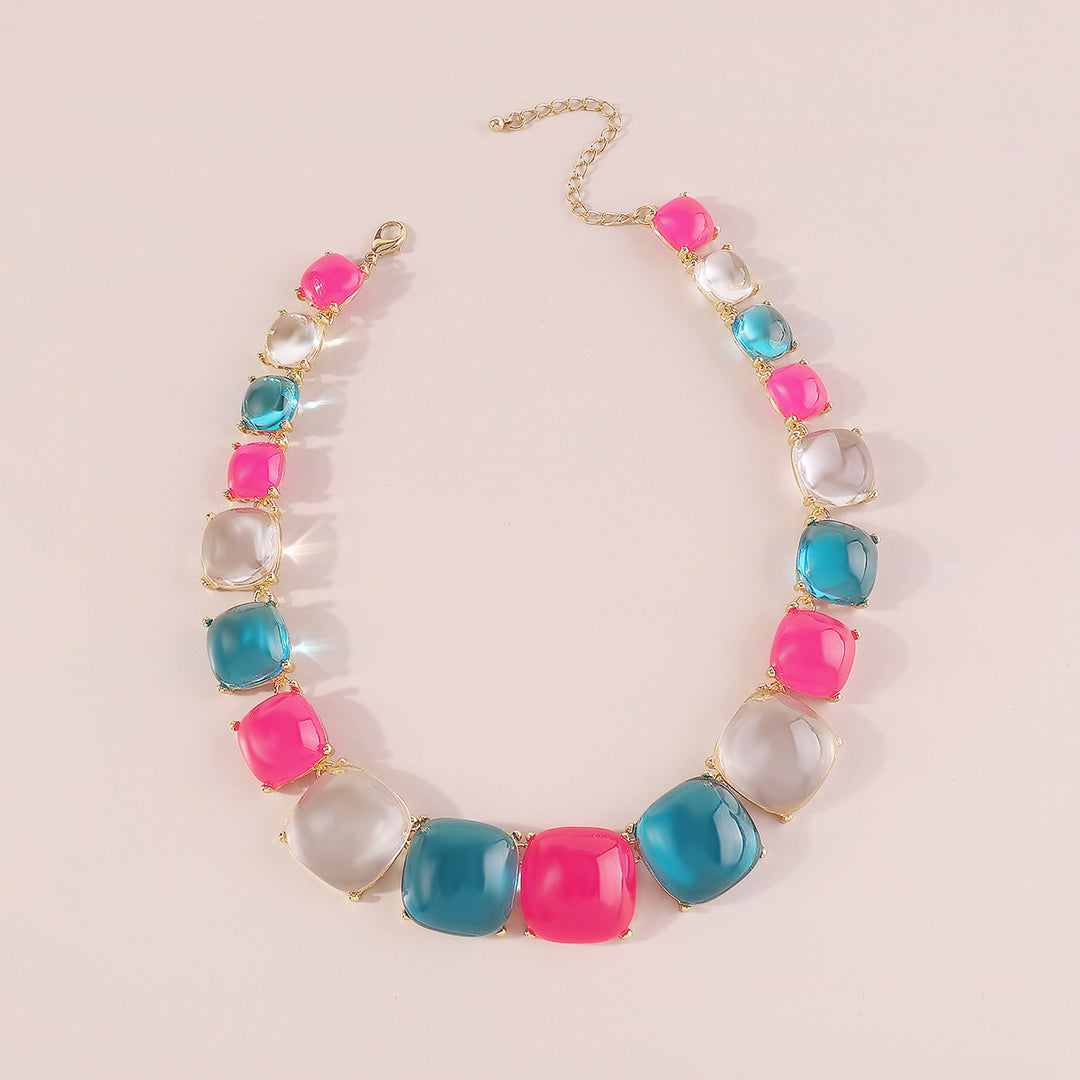 veelkleurige ketting met emaille zee bedels - CORALIA 