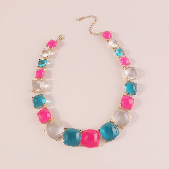 veelkleurige ketting met emaille zee bedels - CORALIA 