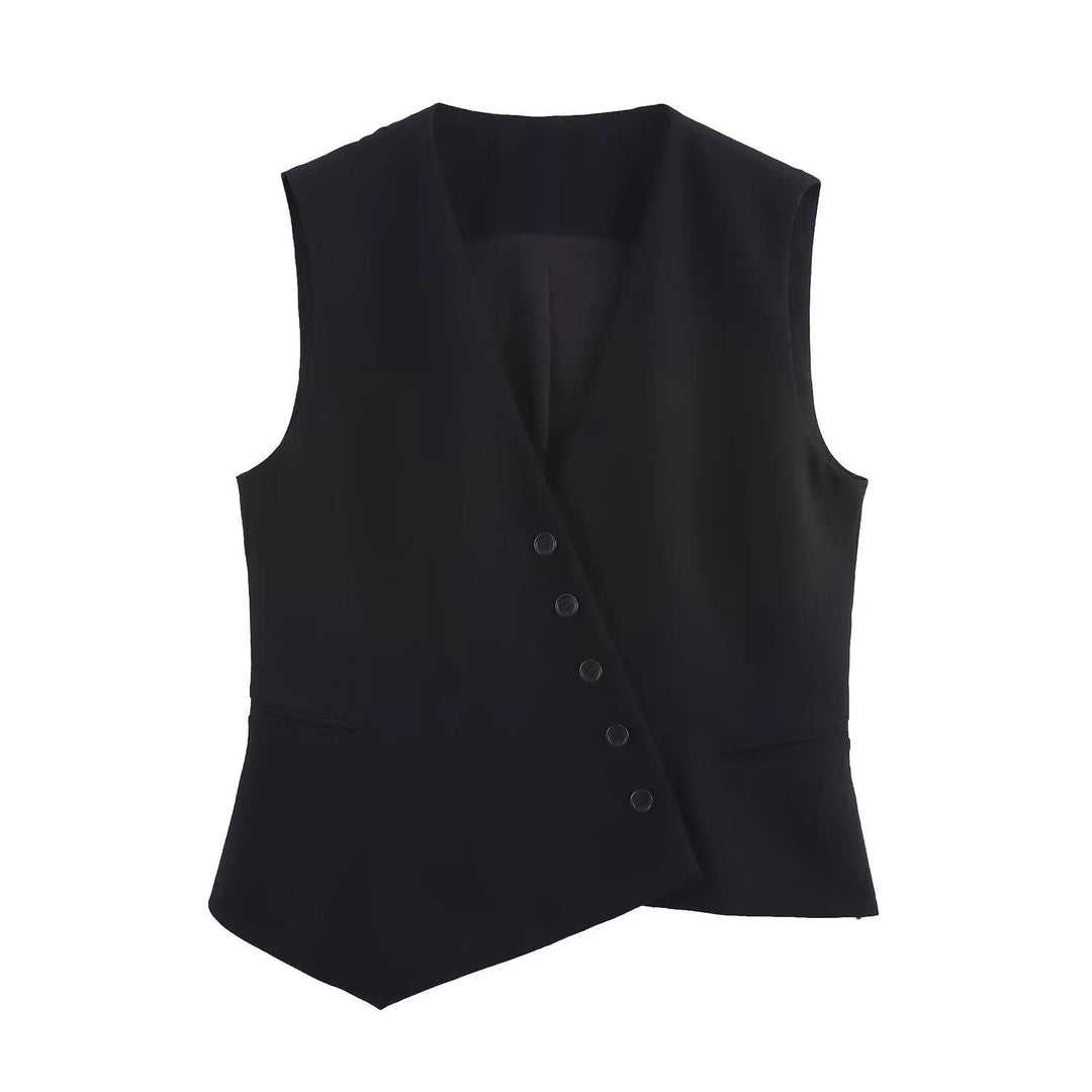 tailored sleeveless vest with wide-leg trousers set – ECLIPSE