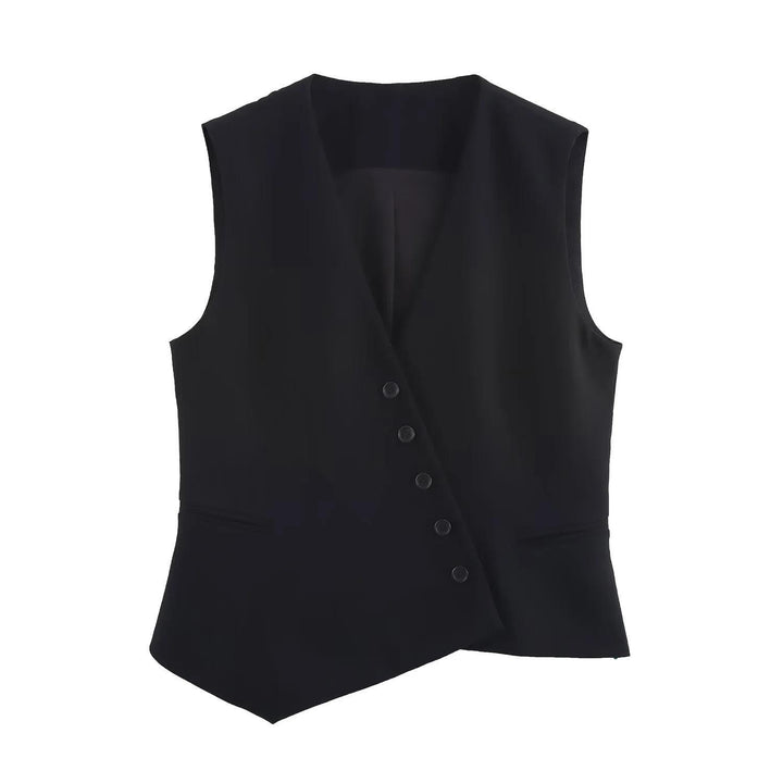 tailored sleeveless vest with wide-leg trousers set – ECLIPSE