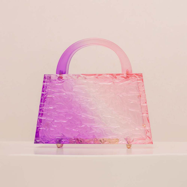 gradient acrylic handbag with sculpted handle – NOLIVA